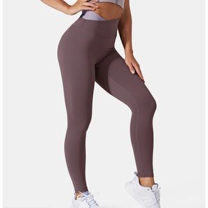 Halara In My Feels Crossover Color Block Leggings Size Large